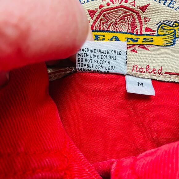 Vintage The Territory Ahead Jacket Womens M Red Denim Jean Button Front Western - Picture 4 of 7